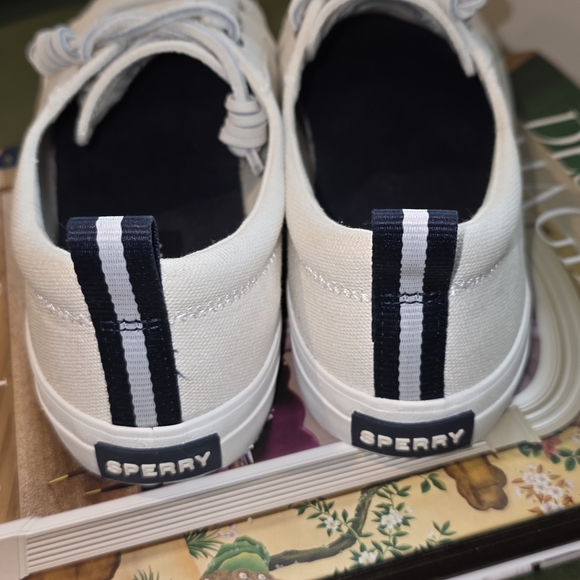 Sperry Women's White Canvas Sneakers - Picture 3 of 6